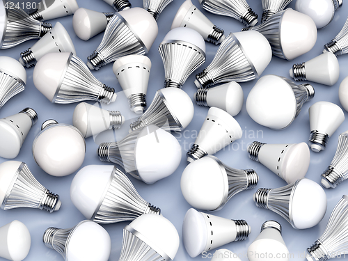 Image of Different types of LED light bulbs 