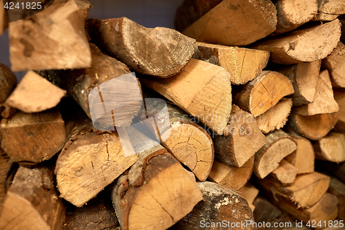 Image of close up of firewood