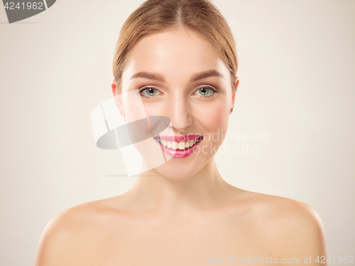 Image of Beautiful Girl face. Perfect skin