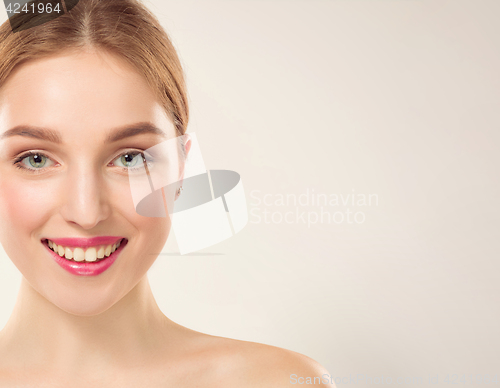 Image of Beautiful Girl face. Perfect skin