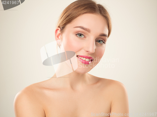 Image of Beautiful Girl face. Perfect skin
