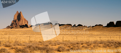 Image of Rocky Craggy Butte Shiprock New Mexico United States