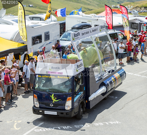 Image of  Bostik Vehicle in Alps - Tour de France 2015