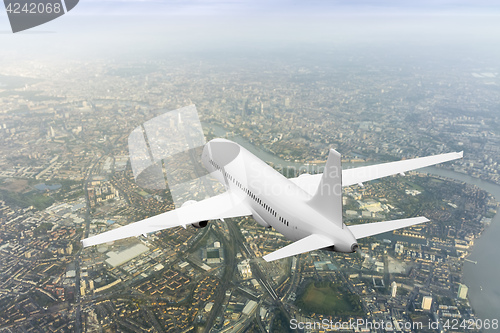 Image of plane over London