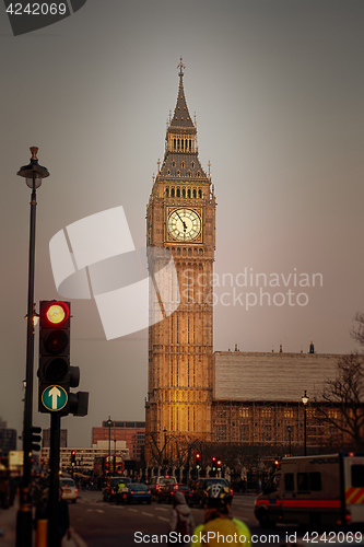 Image of Houses of Parliament in London with Big Ben