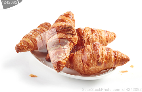 Image of croissants on white plate