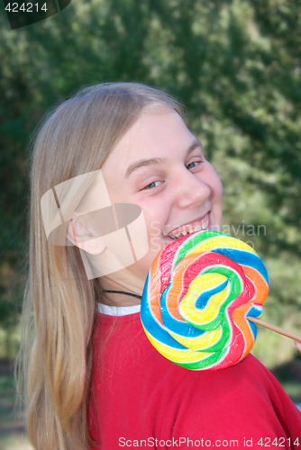 Image of girl with lollipop