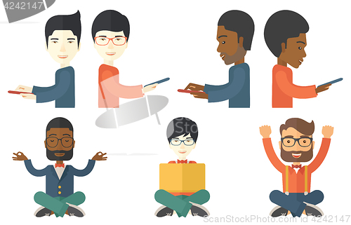 Image of Vector set of illustrations with business people.
