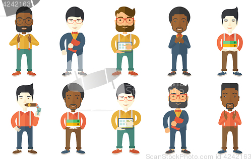 Image of Vector set of illustrations with business people.