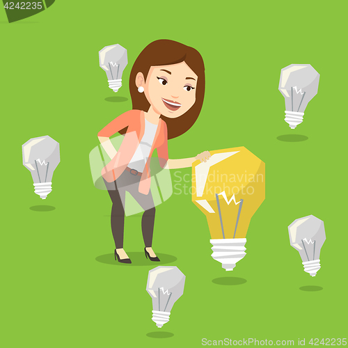 Image of Businesswoman having business idea.