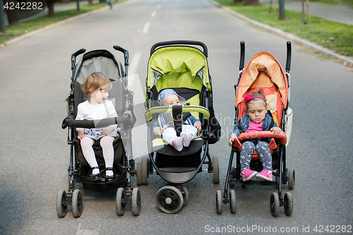 Image of babies in the park