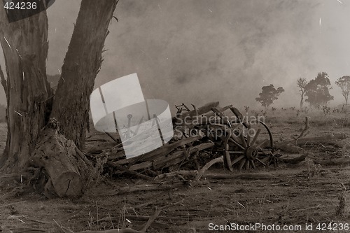 Image of old photo of wagon