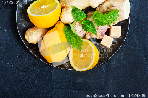 Image of fresh ingredients for tea