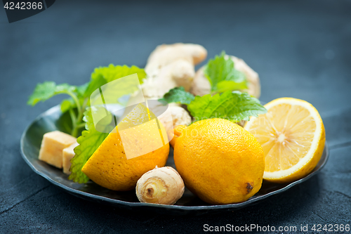 Image of fresh ingredients for tea