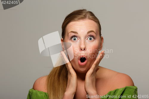 Image of Photo of model in sweater