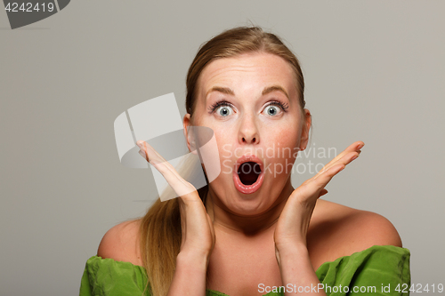 Image of Portrait of model in sweater