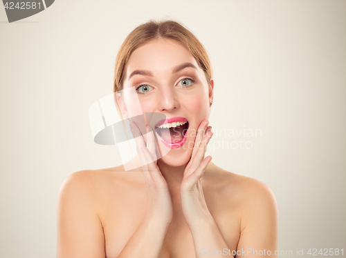 Image of Beautiful Girl face. Perfect skin