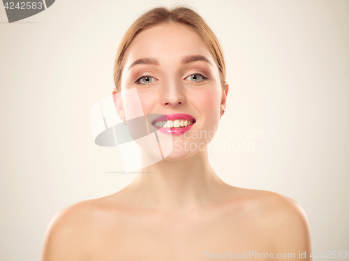 Image of Beautiful Girl face. Perfect skin
