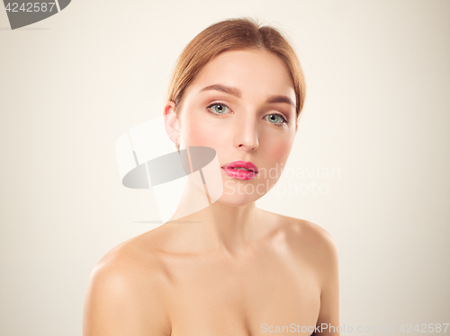 Image of Beautiful Girl face. Perfect skin