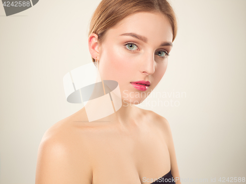 Image of Beautiful Girl face. Perfect skin
