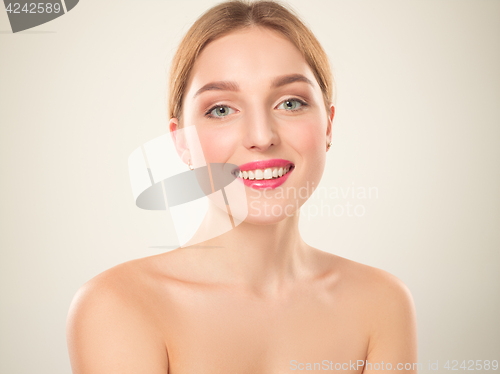 Image of Beautiful Girl face. Perfect skin