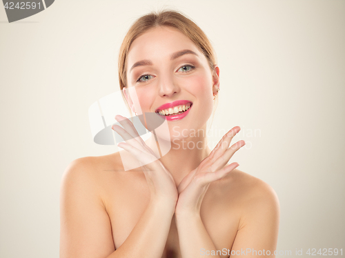 Image of Beautiful Girl face. Perfect skin