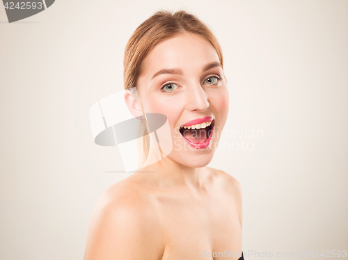 Image of Beautiful Girl face. Perfect skin