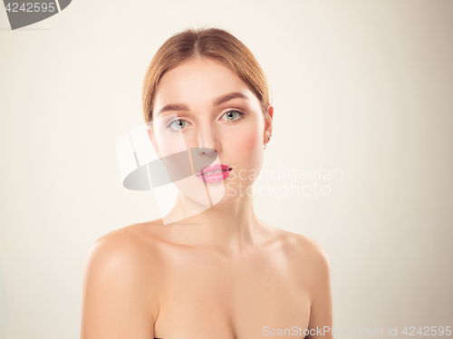 Image of Beautiful Girl face. Perfect skin