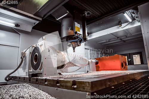 Image of Metalworking CNC milling machine.