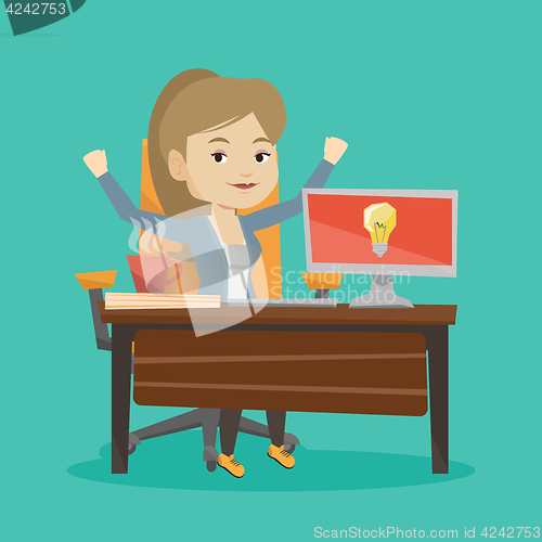 Image of Successful business idea vector illustration.