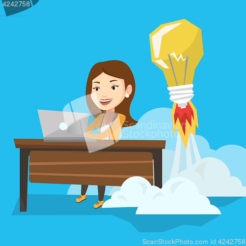 Image of Successful business idea vector illustration.