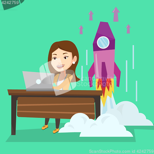 Image of Business start up vector illustration.