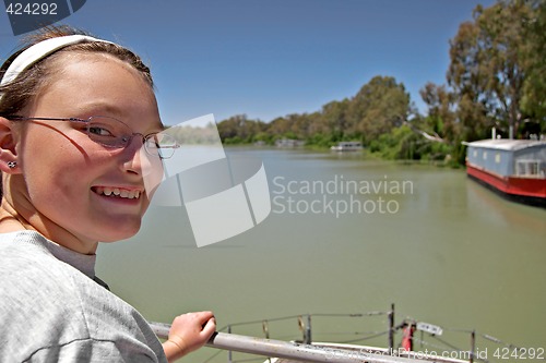 Image of girl on boat
