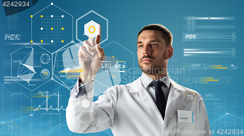 Image of doctor or scientist in white coat