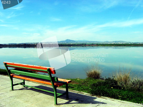 Image of Salt lake view. Larnaca. Cyprus