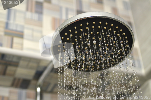 Image of Shower head with dropping water