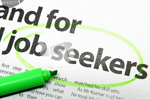 Image of Job seeker circled by green marker