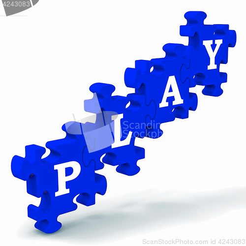 Image of Play Puzzle Shows Kindergarten Playtime