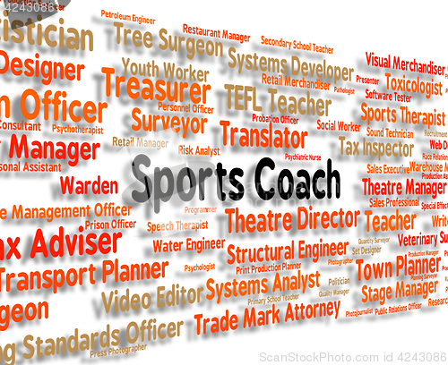 Image of Sports Coach Shows Physical Exercise And Coaching