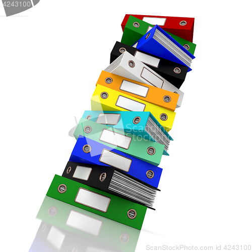 Image of Stack Of Files For Getting Office Organized
