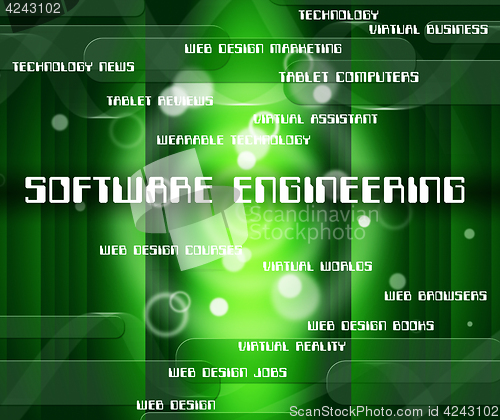 Image of Software Engineering Means Text Application And Word