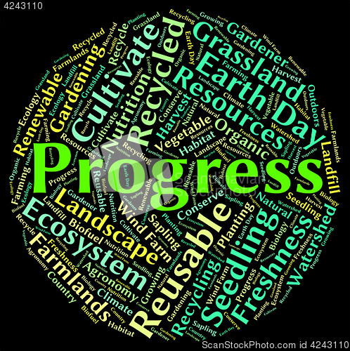 Image of Progress Word Shows Development Improvement And Text