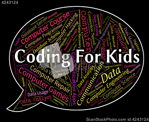 Image of Coding For Kids Represents Program Ciphers And Toddlers