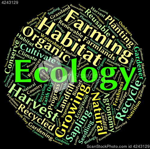 Image of Ecology Word Indicates Protected Protection And Earth