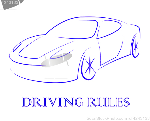 Image of Driving Rules Shows Passenger Car And Automotive