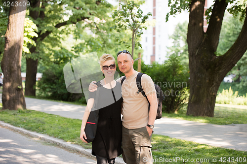 Image of portrait of a couple in the park
