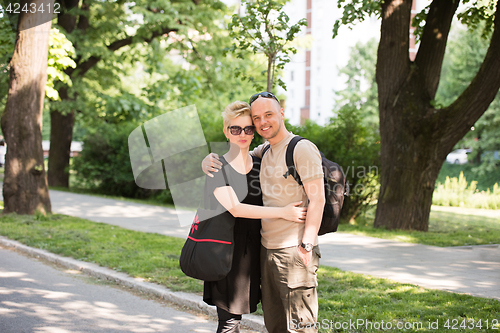 Image of portrait of a couple in the park