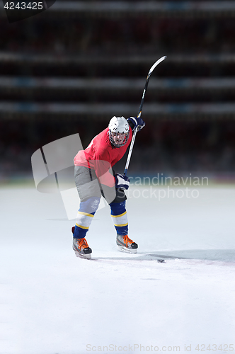 Image of ice hockey player in action