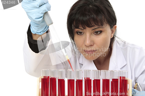 Image of Obtaining sample from test tube