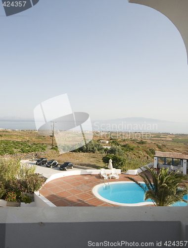 Image of swimming pool greek islands santorini